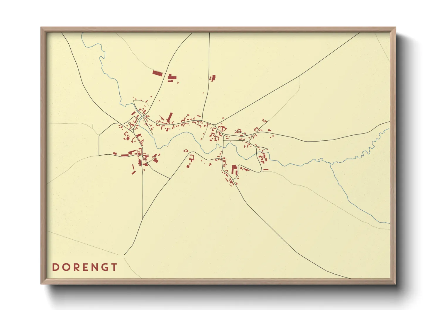 Une affiche de carte sur Dorengt