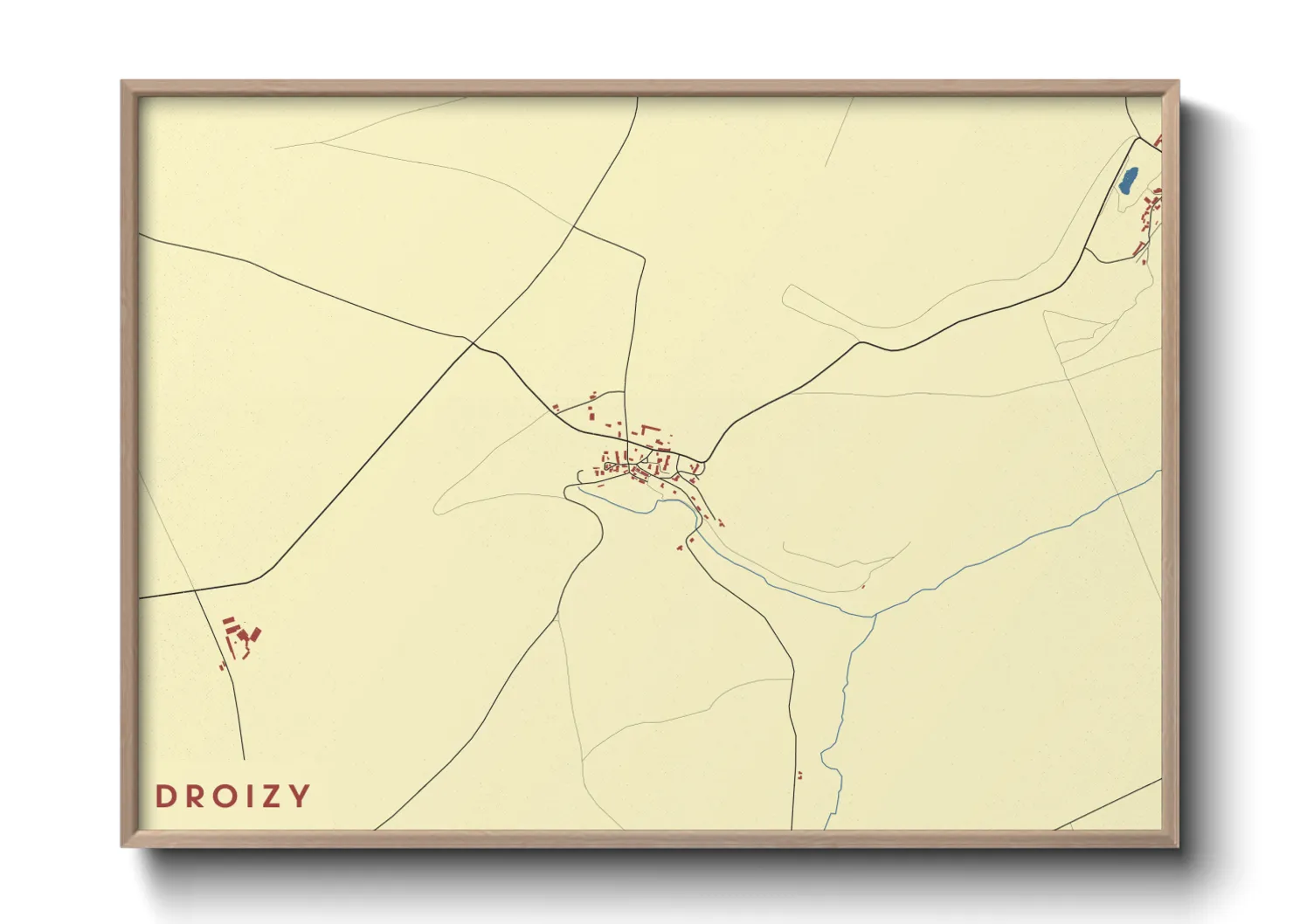 Une affiche de carte sur Droizy