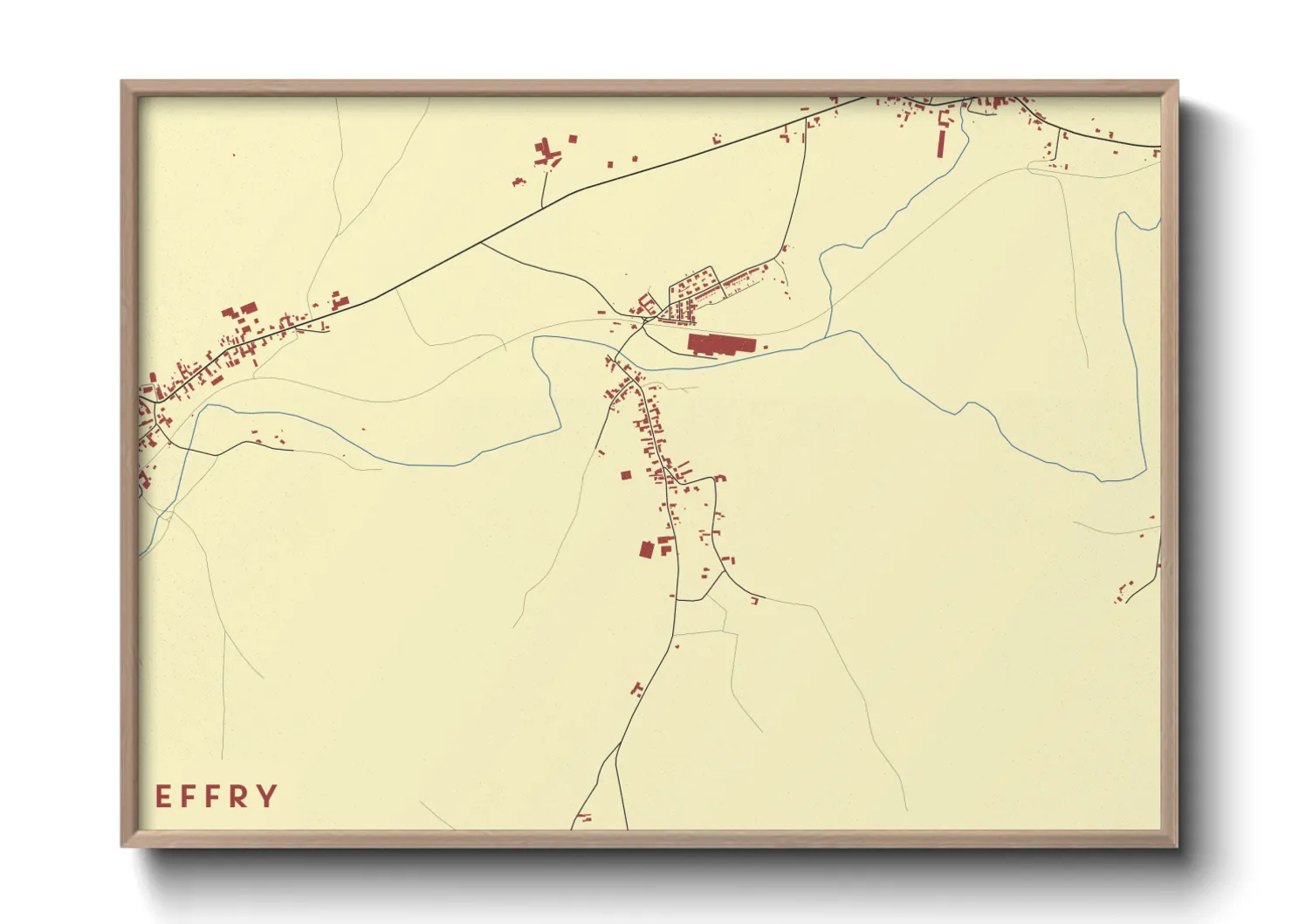 Une affiche de carte sur Effry