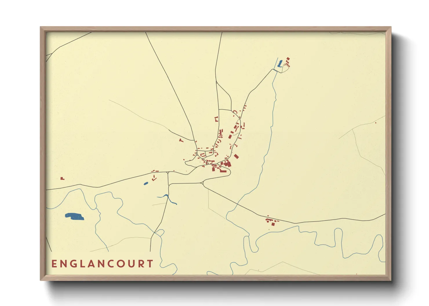 Une affiche de carte sur Englancourt
