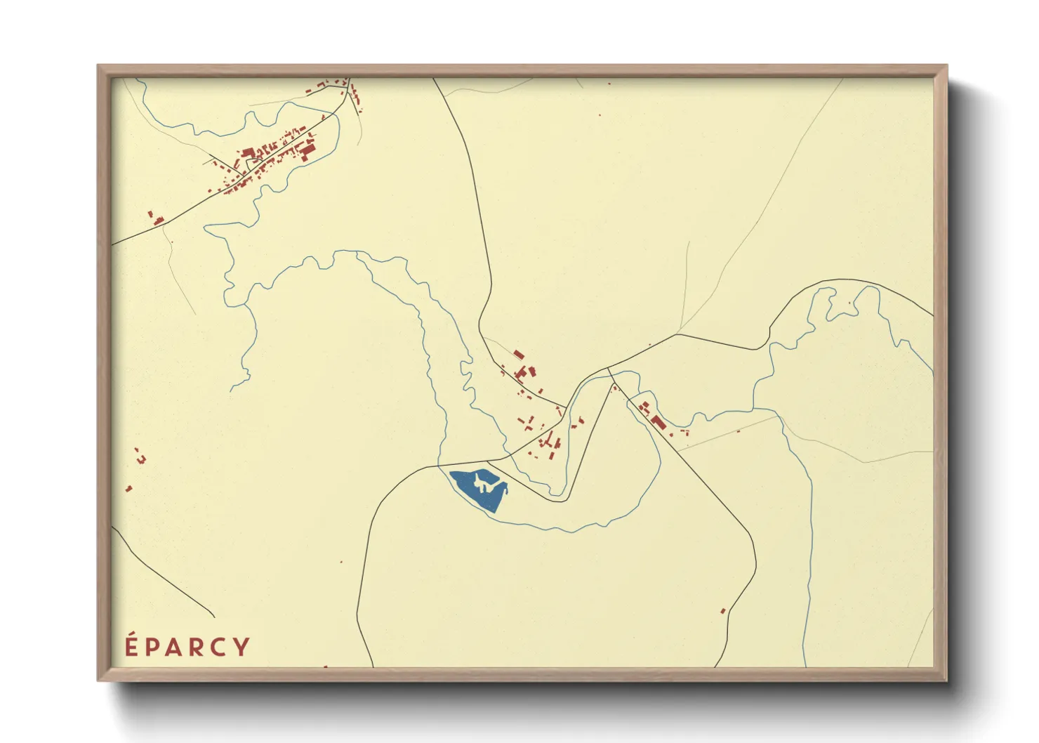 Une affiche de carte sur Éparcy