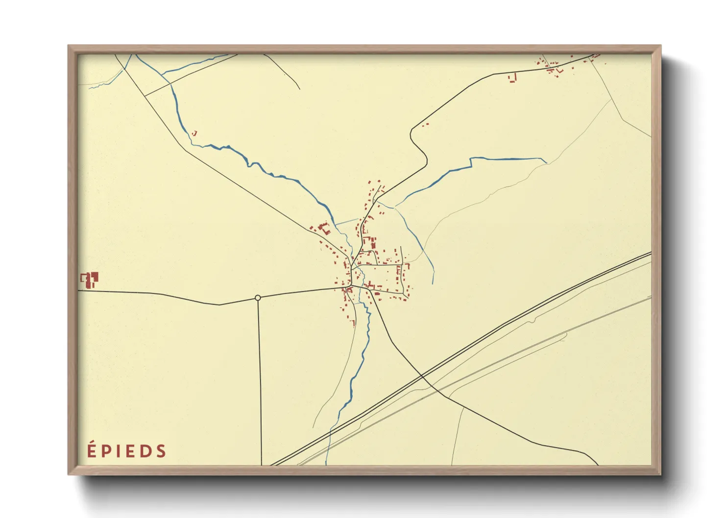 Une affiche de carte sur Épieds