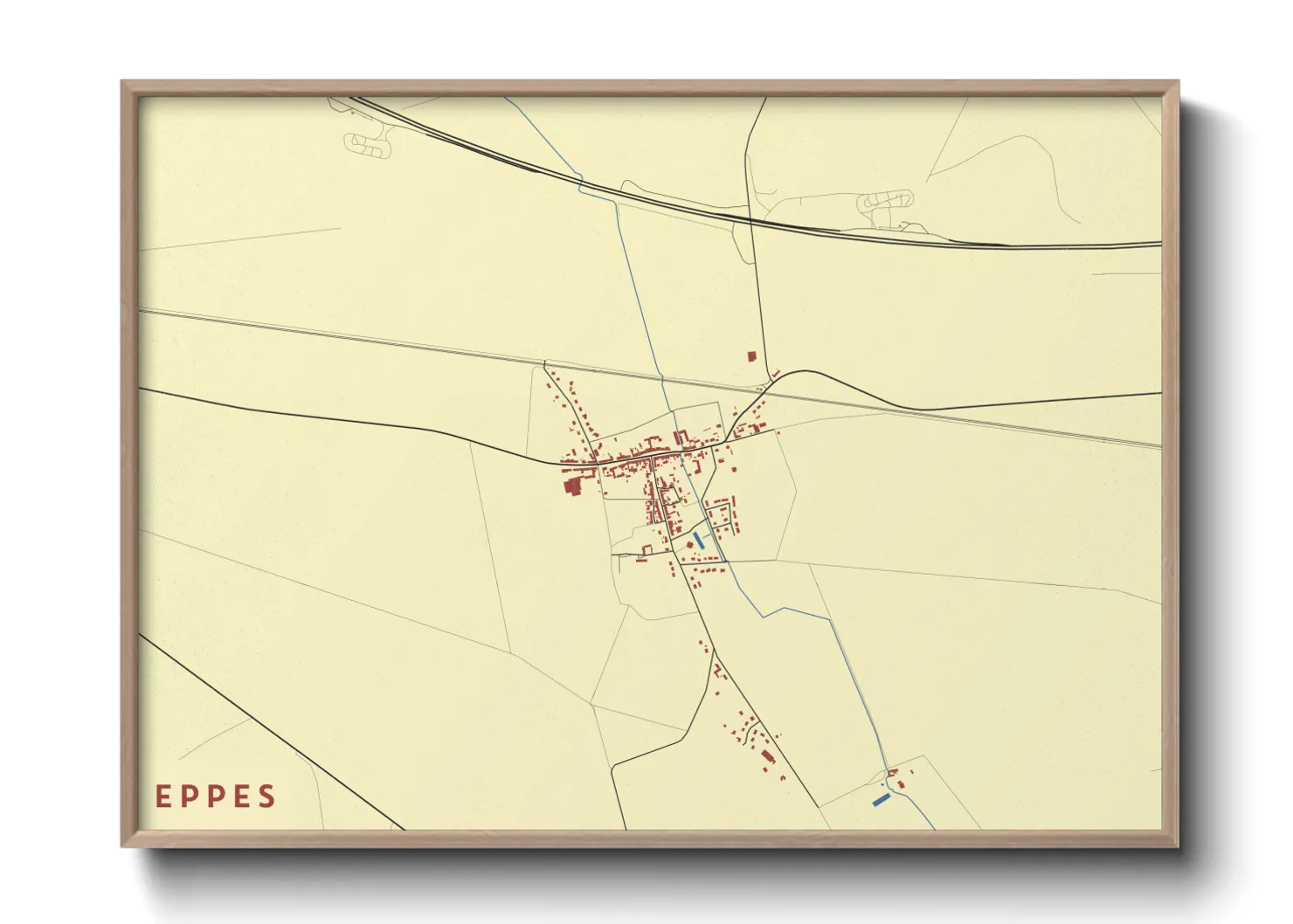 Une affiche de carte sur Eppes