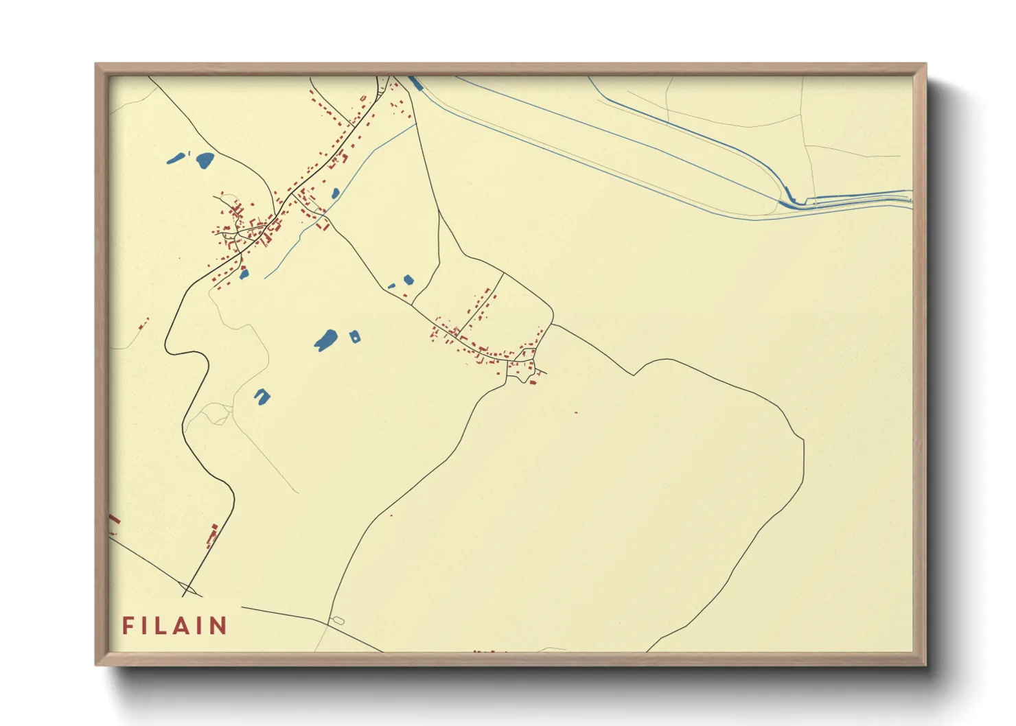 Une affiche de carte sur Filain