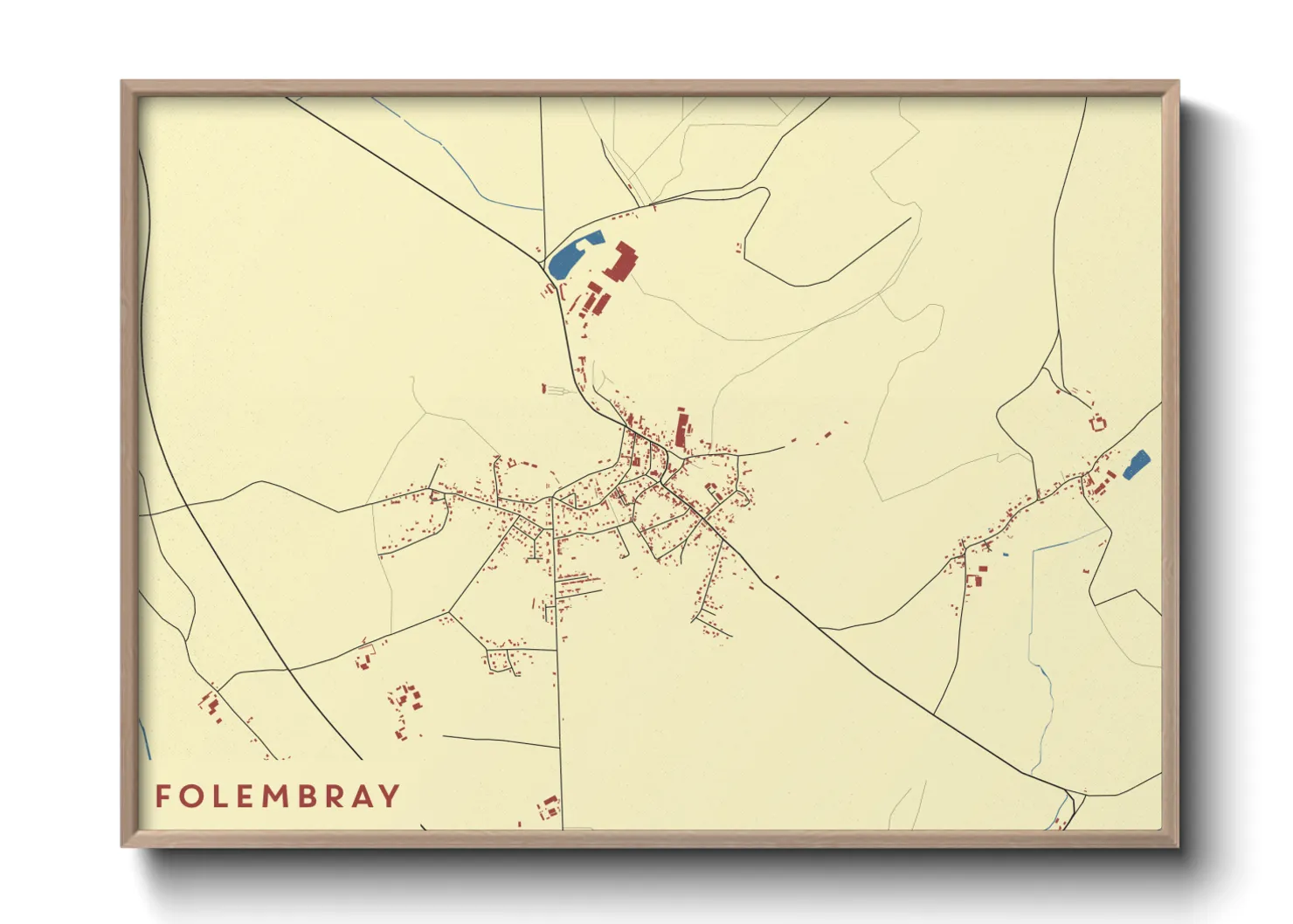 Une affiche de carte sur Folembray