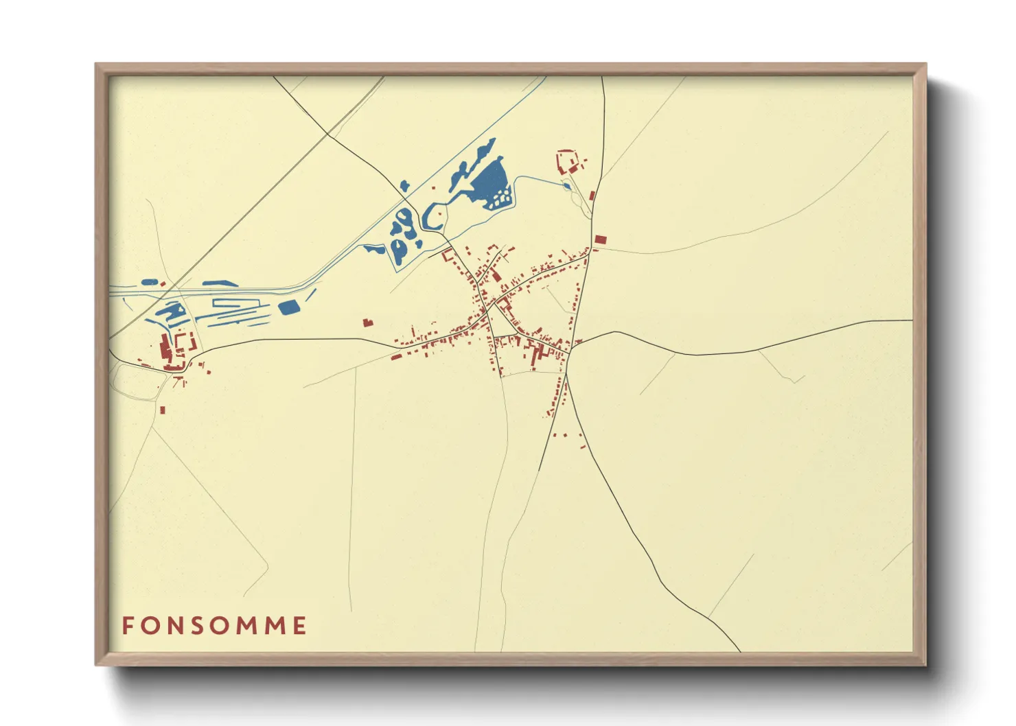 Une affiche de carte sur Fonsomme