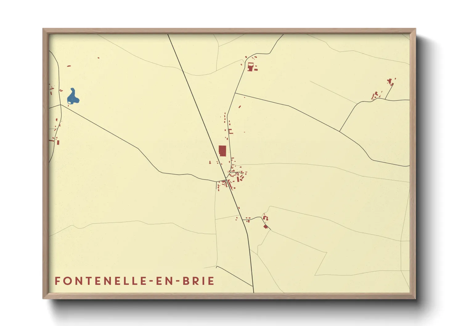 Une affiche de carte sur Fontenelle-en-Brie