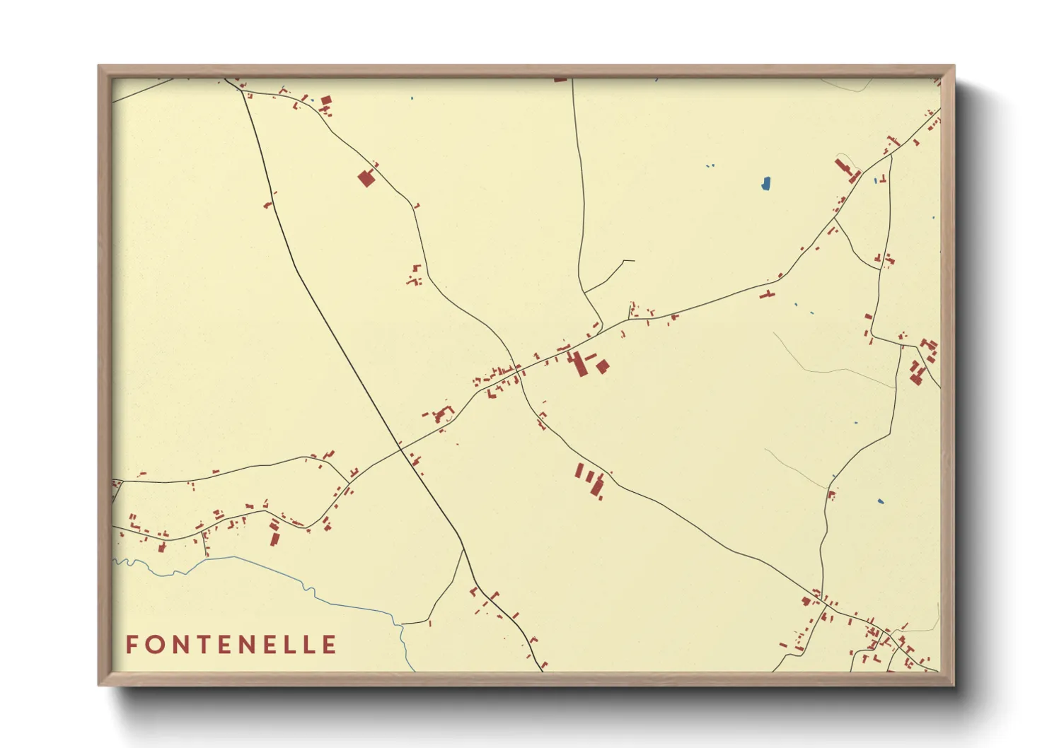 Une affiche de carte sur Fontenelle
