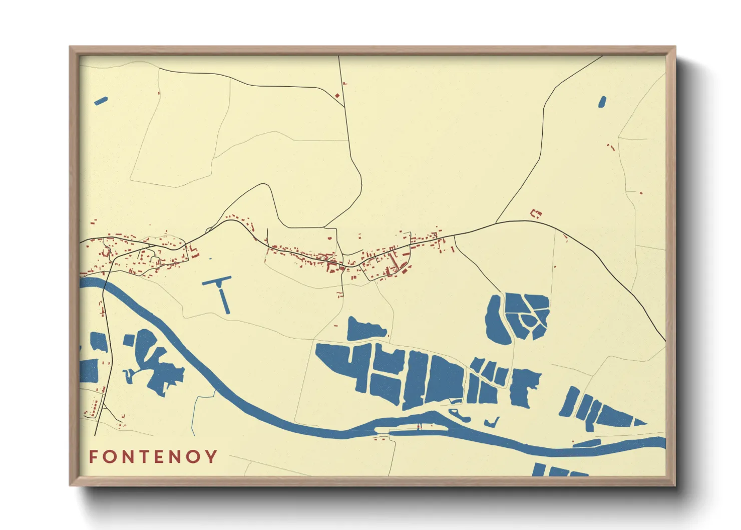 Une affiche de carte sur Fontenoy