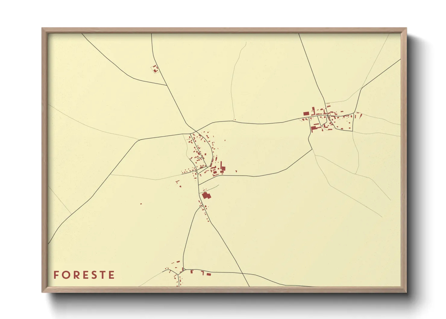 Une affiche de carte sur Foreste