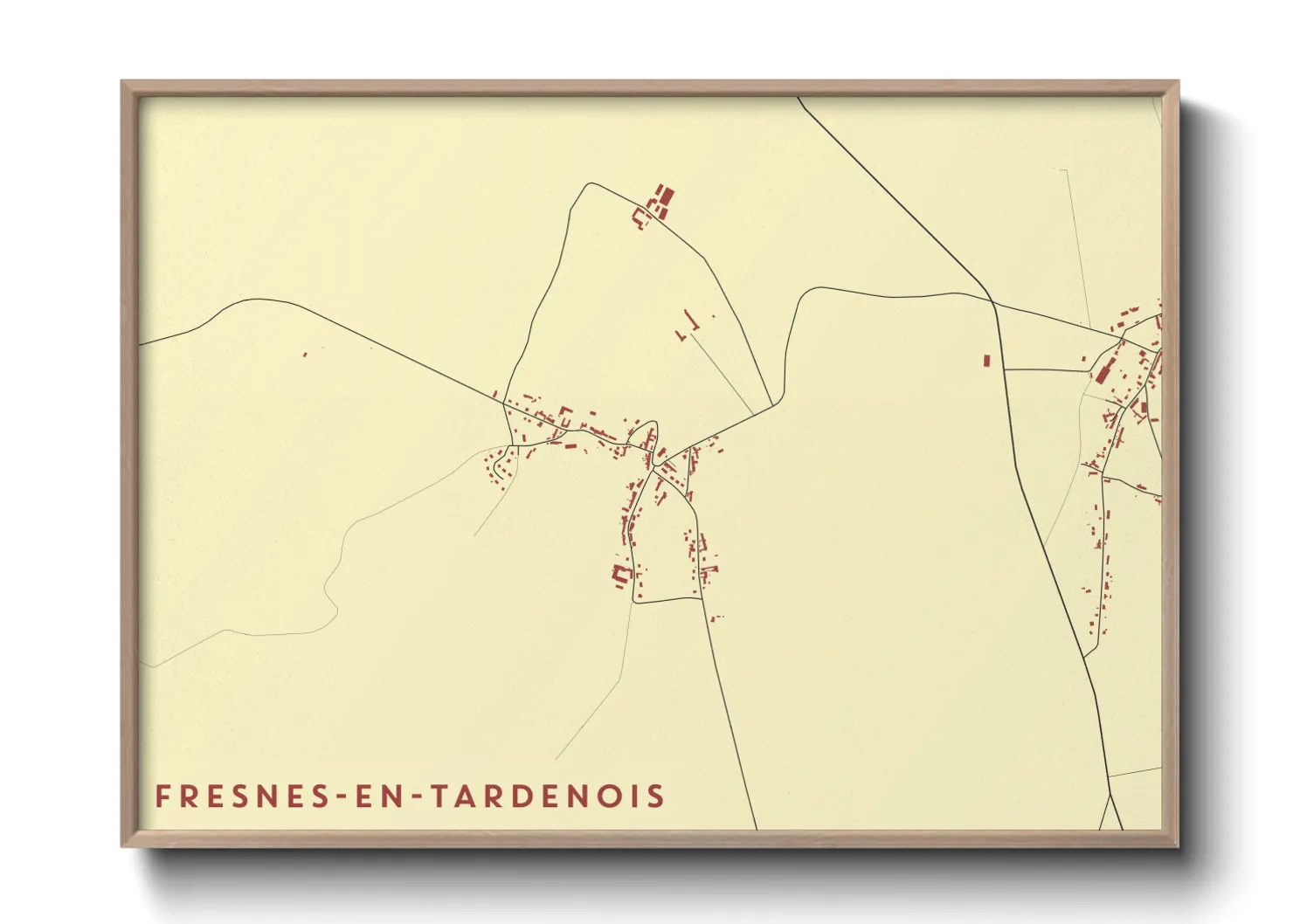 Une affiche de carte sur Fresnes-en-Tardenois