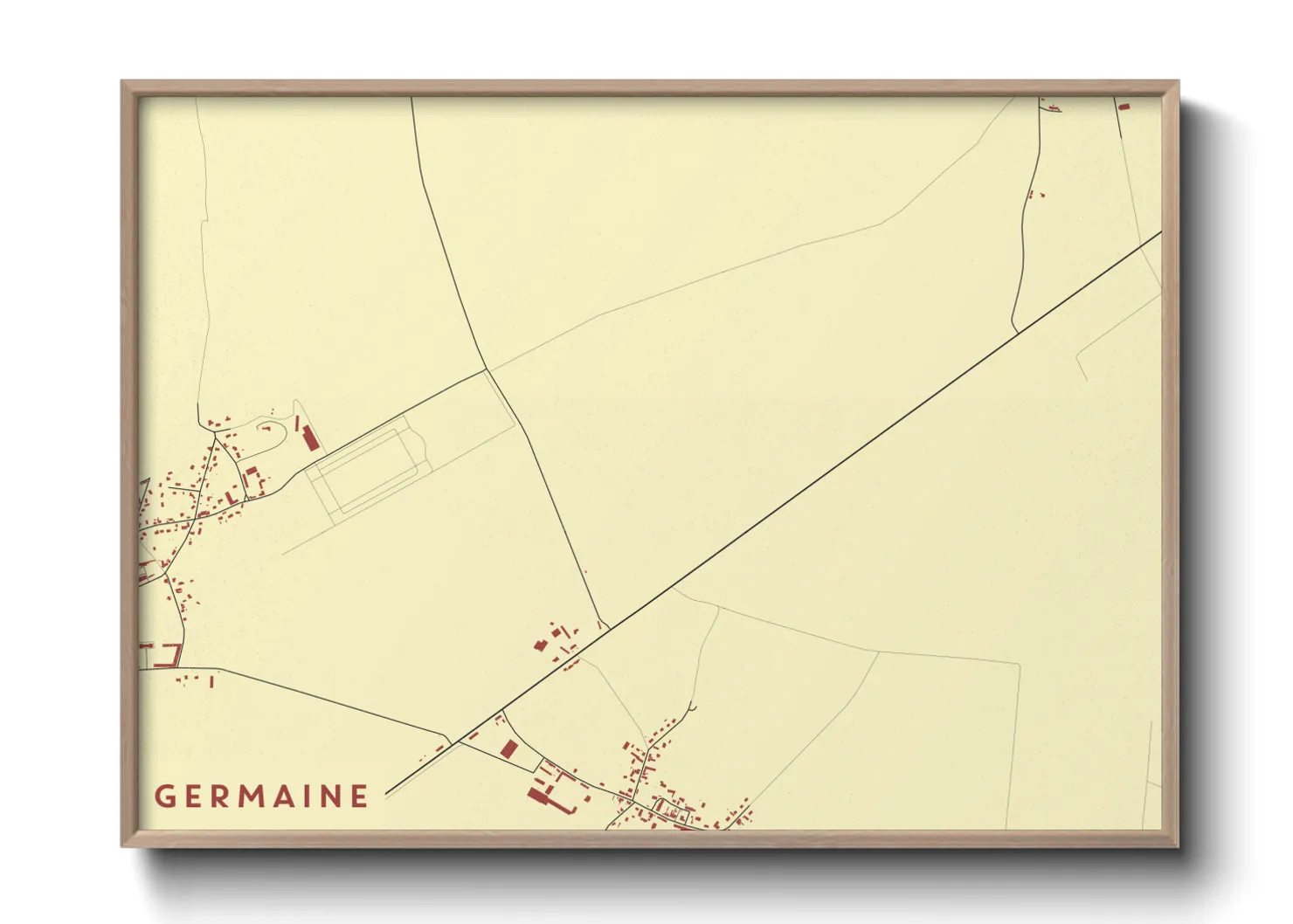 Une affiche de carte sur Germaine