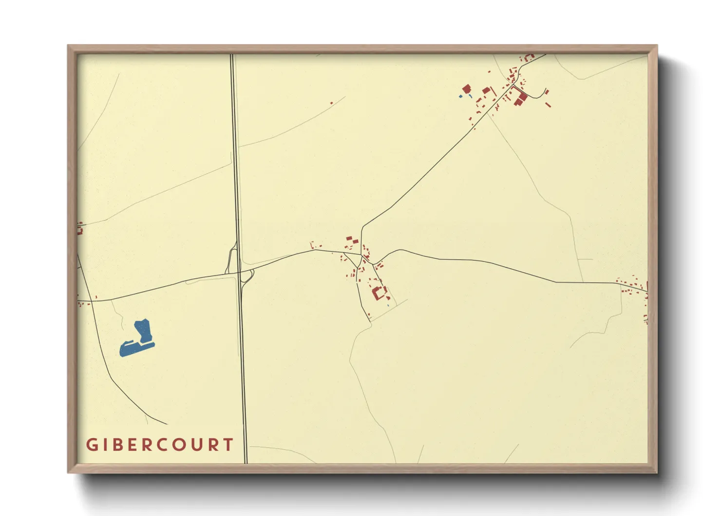 Une affiche de carte sur Gibercourt