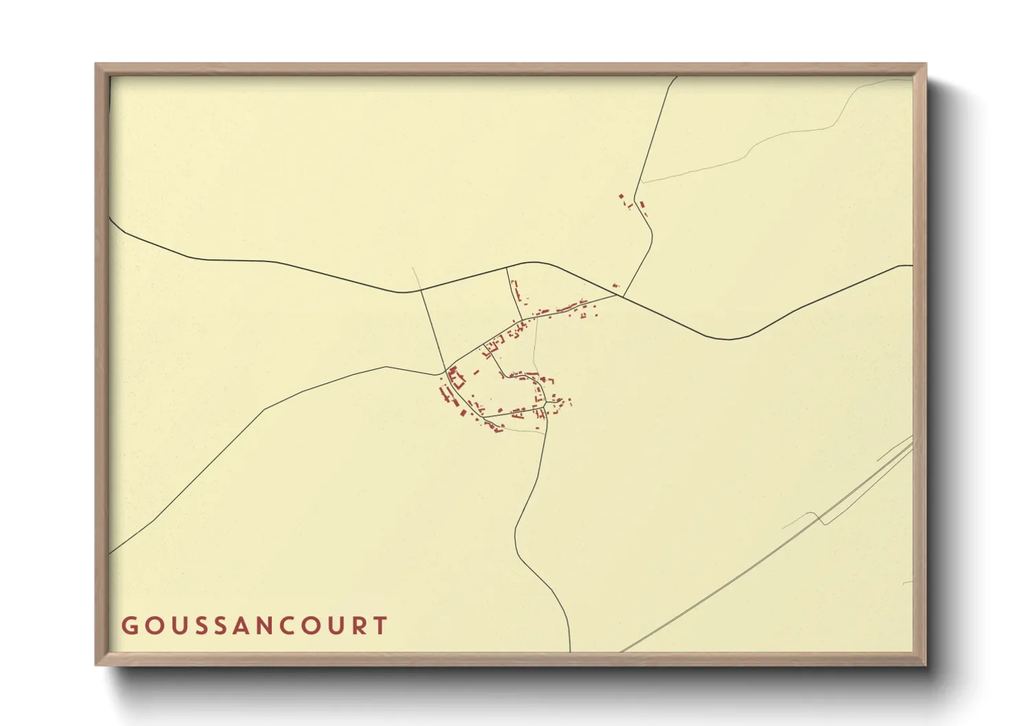 Une affiche de carte sur Goussancourt
