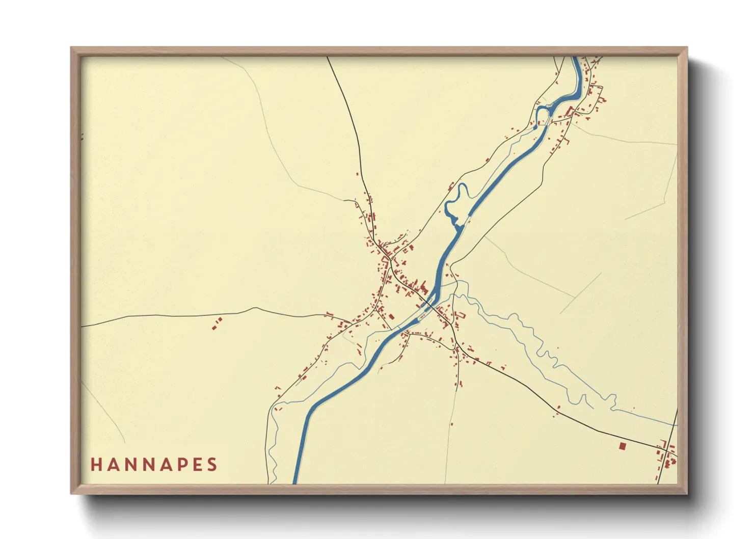 Une affiche de carte sur Hannapes