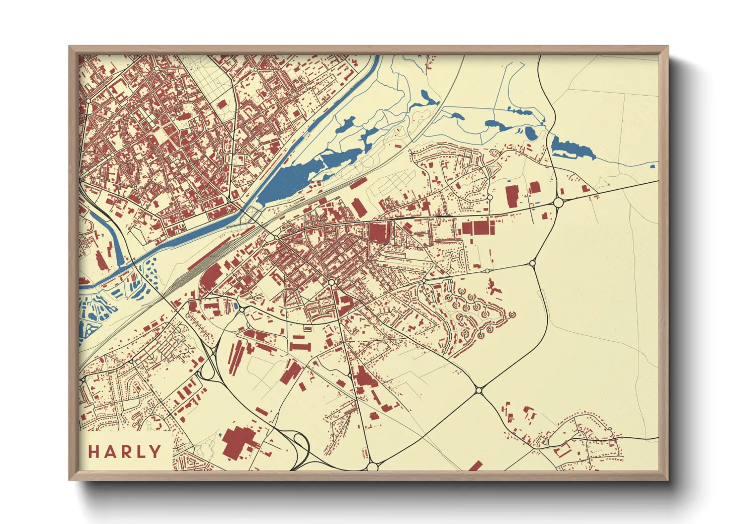 Une affiche de carte sur Harly