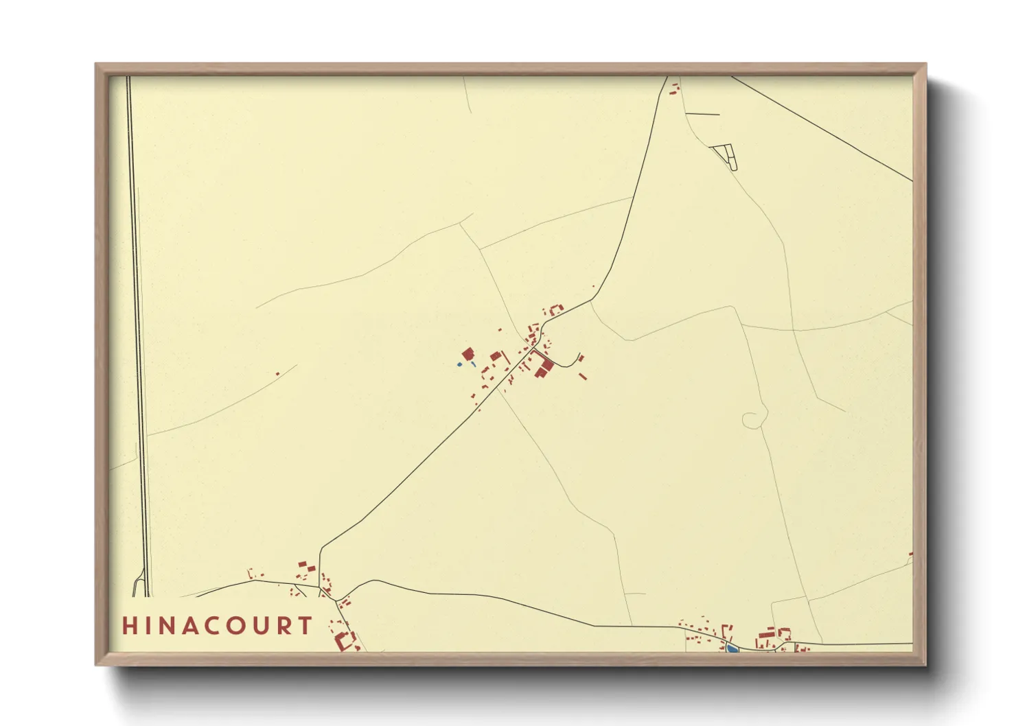 Une affiche de carte sur Hinacourt