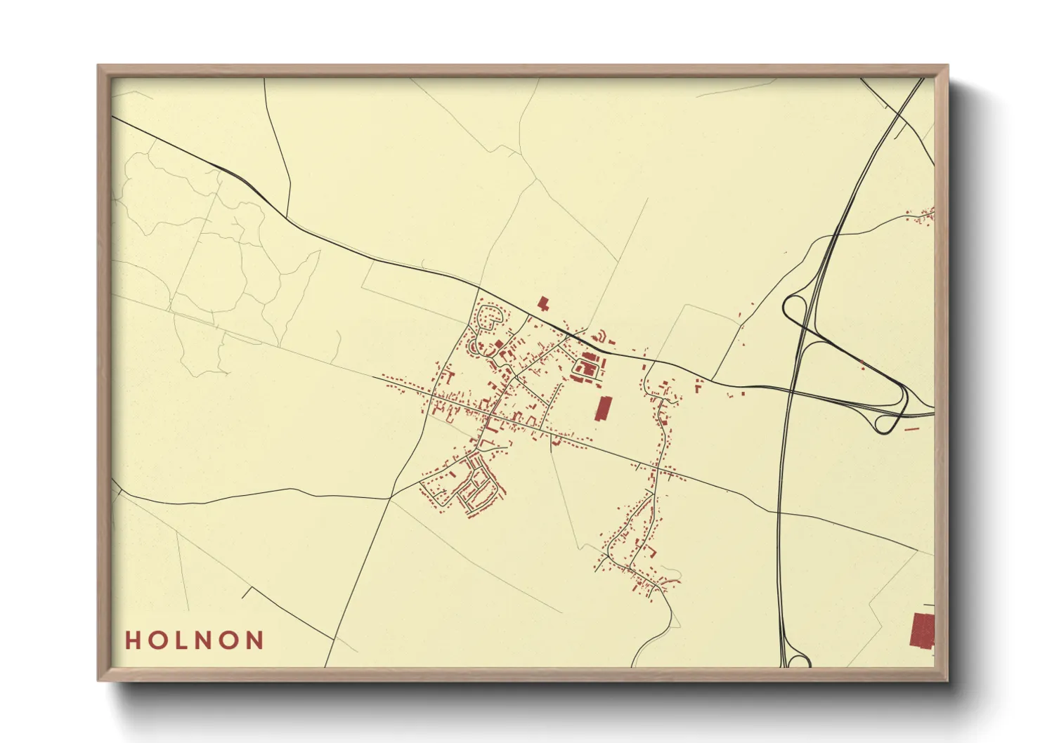 Une affiche de carte sur Holnon