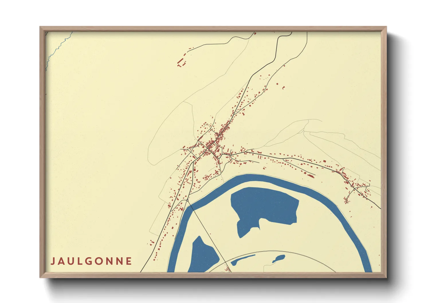 Une affiche de carte sur Jaulgonne