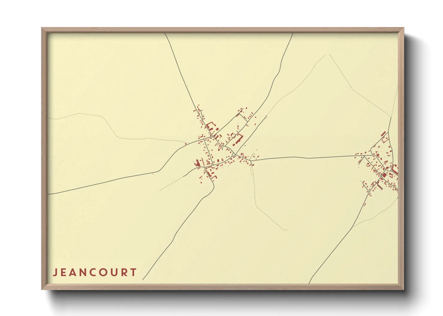 Une affiche de carte sur Jeancourt