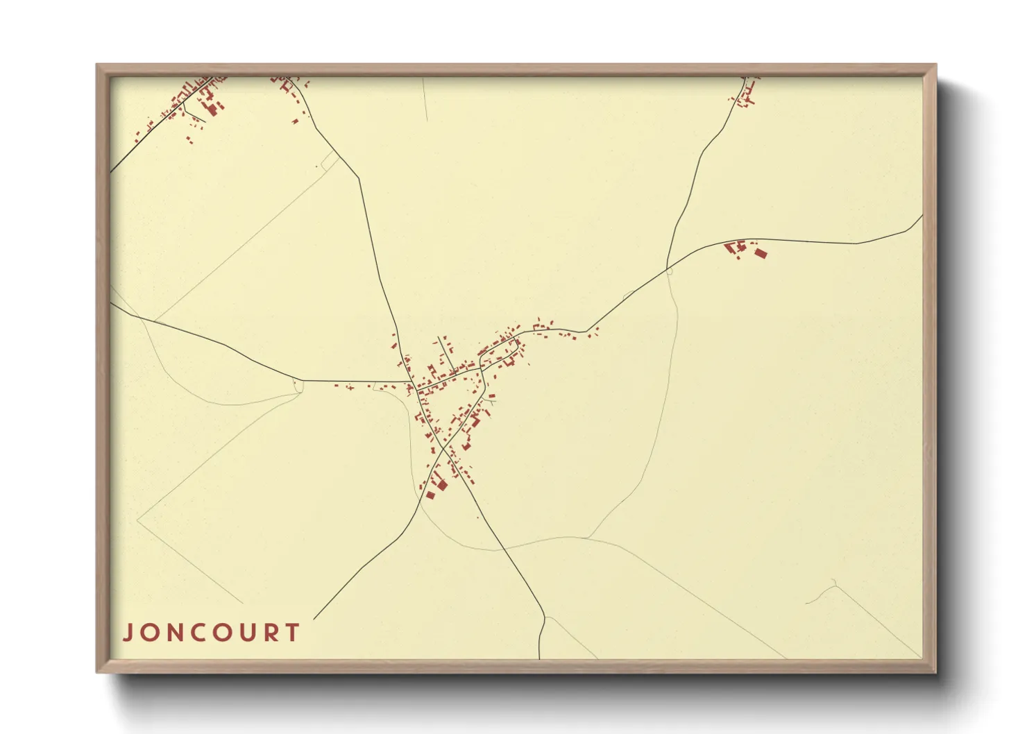 Une affiche de carte sur Joncourt