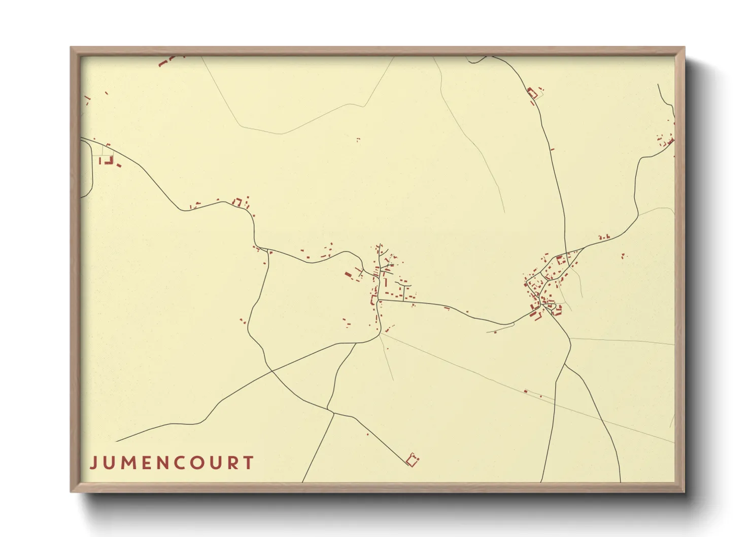 Une affiche de carte sur Jumencourt