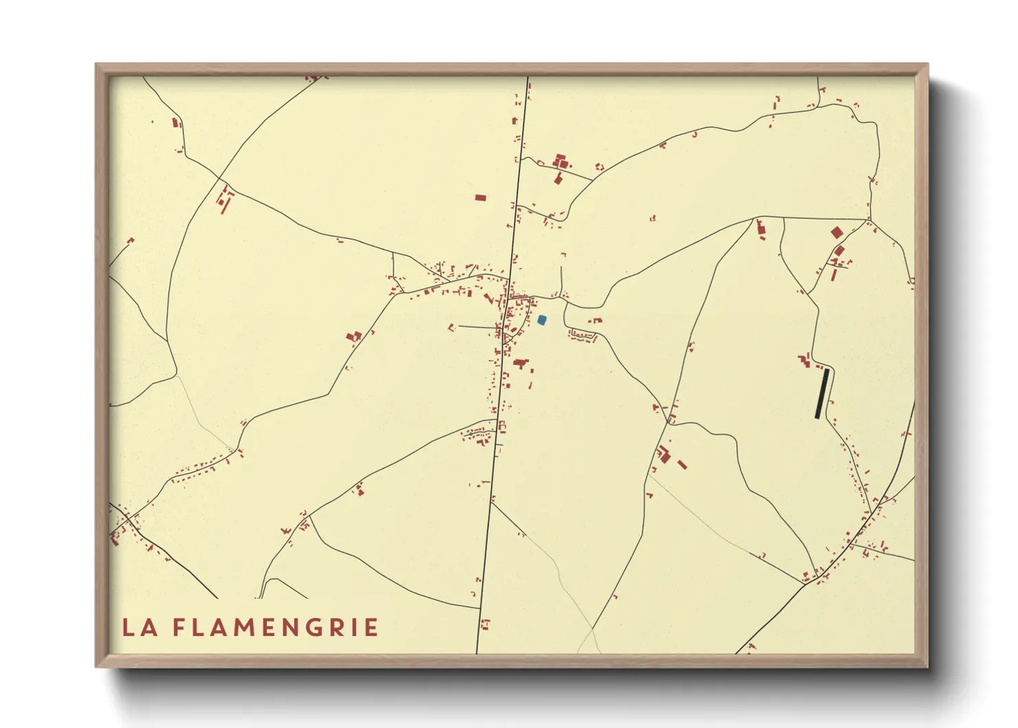 Une affiche de carte sur La Flamengrie