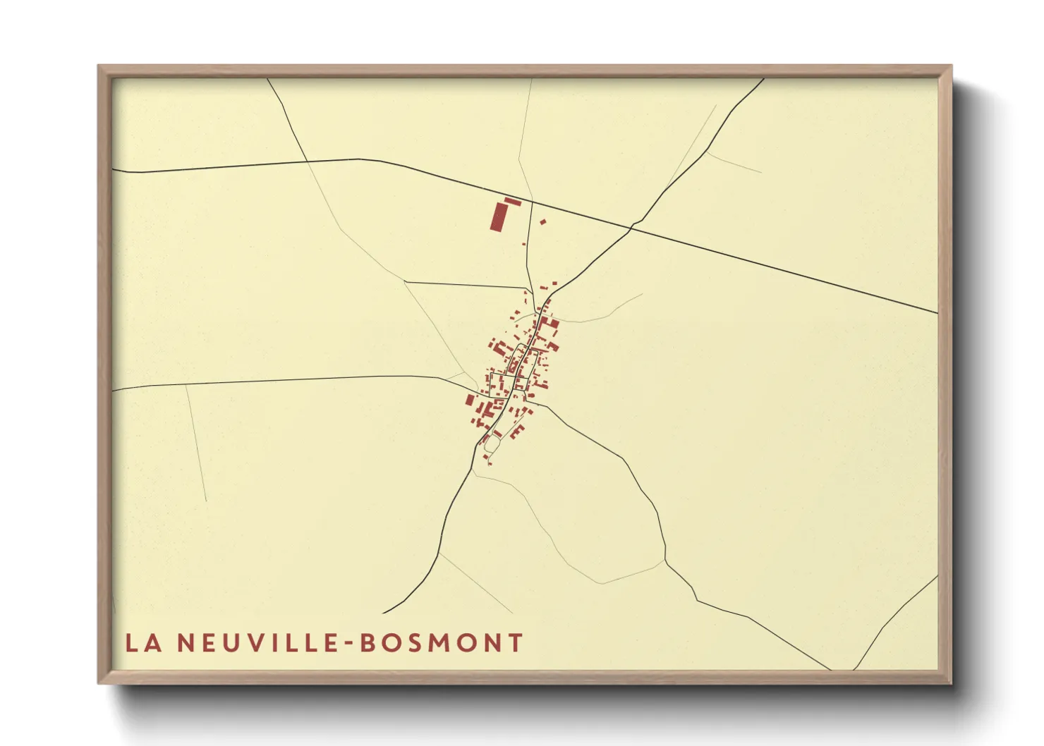 Une affiche de carte sur La Neuville-Bosmont