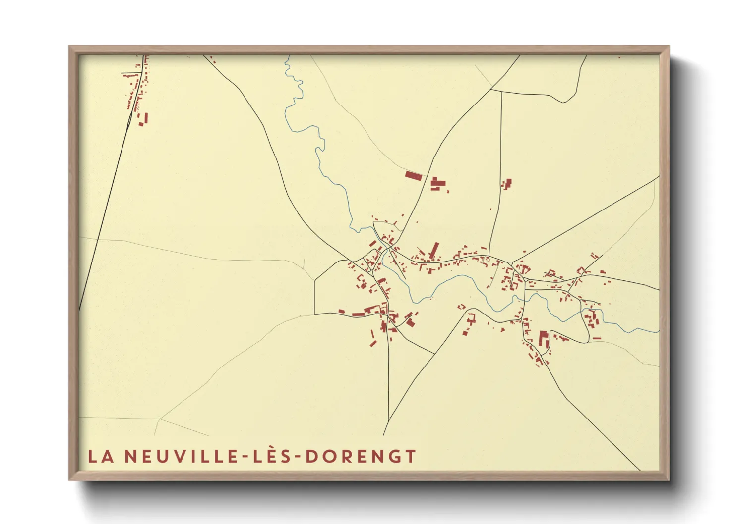 Une affiche de carte sur La Neuville-lès-Dorengt