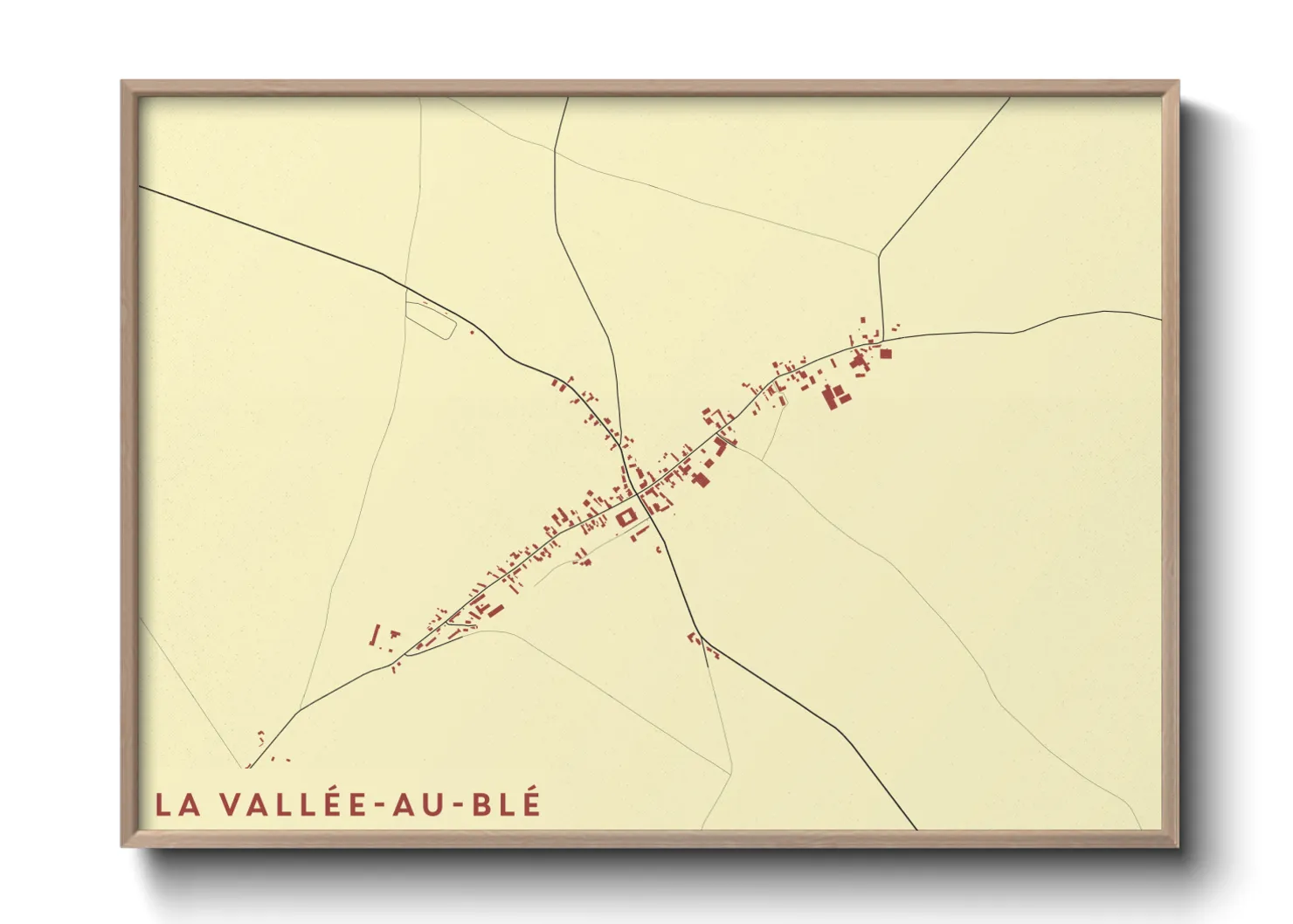 Une affiche de carte sur La Vallée-au-Blé