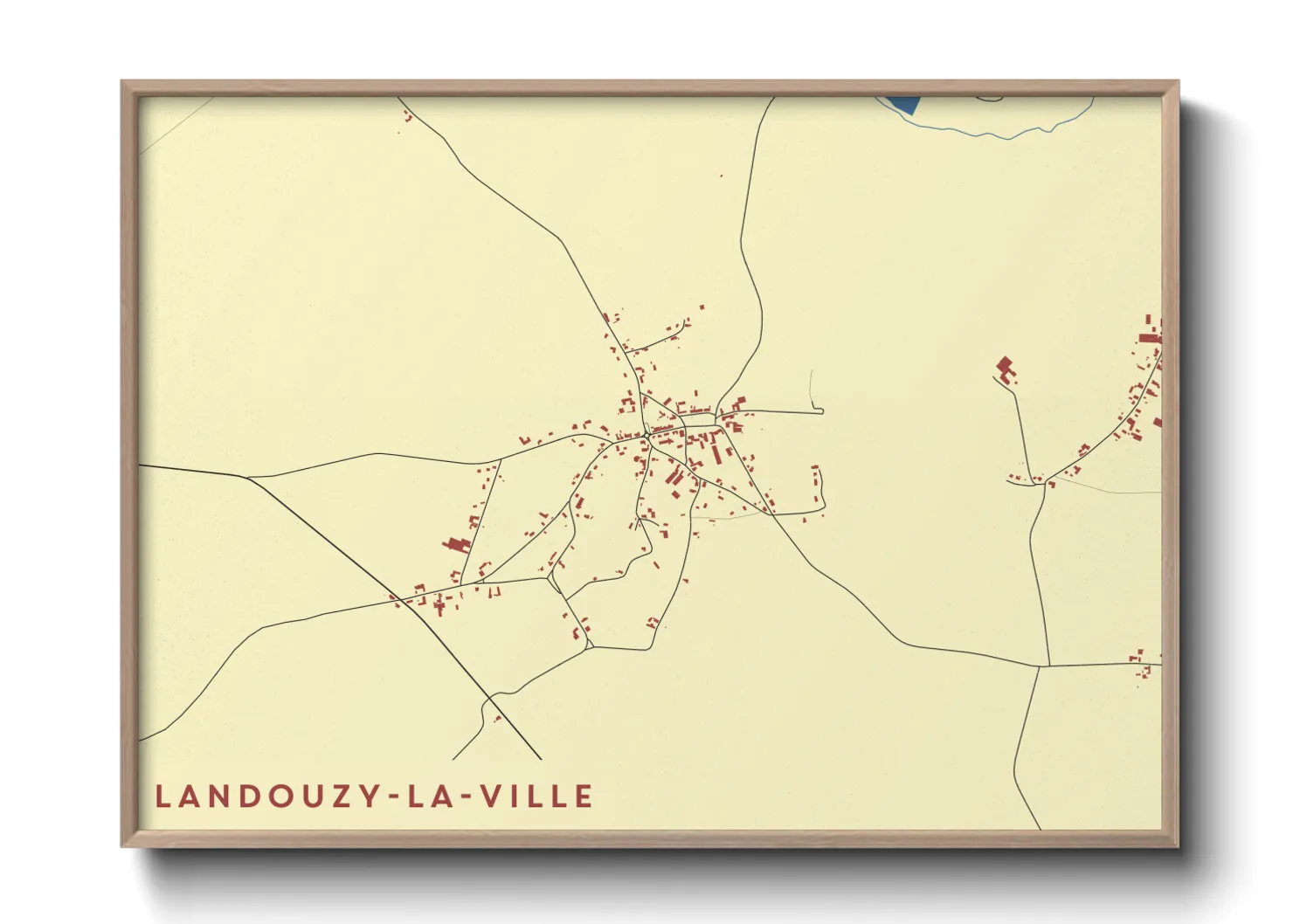 Une affiche de carte sur Landouzy-la-Ville