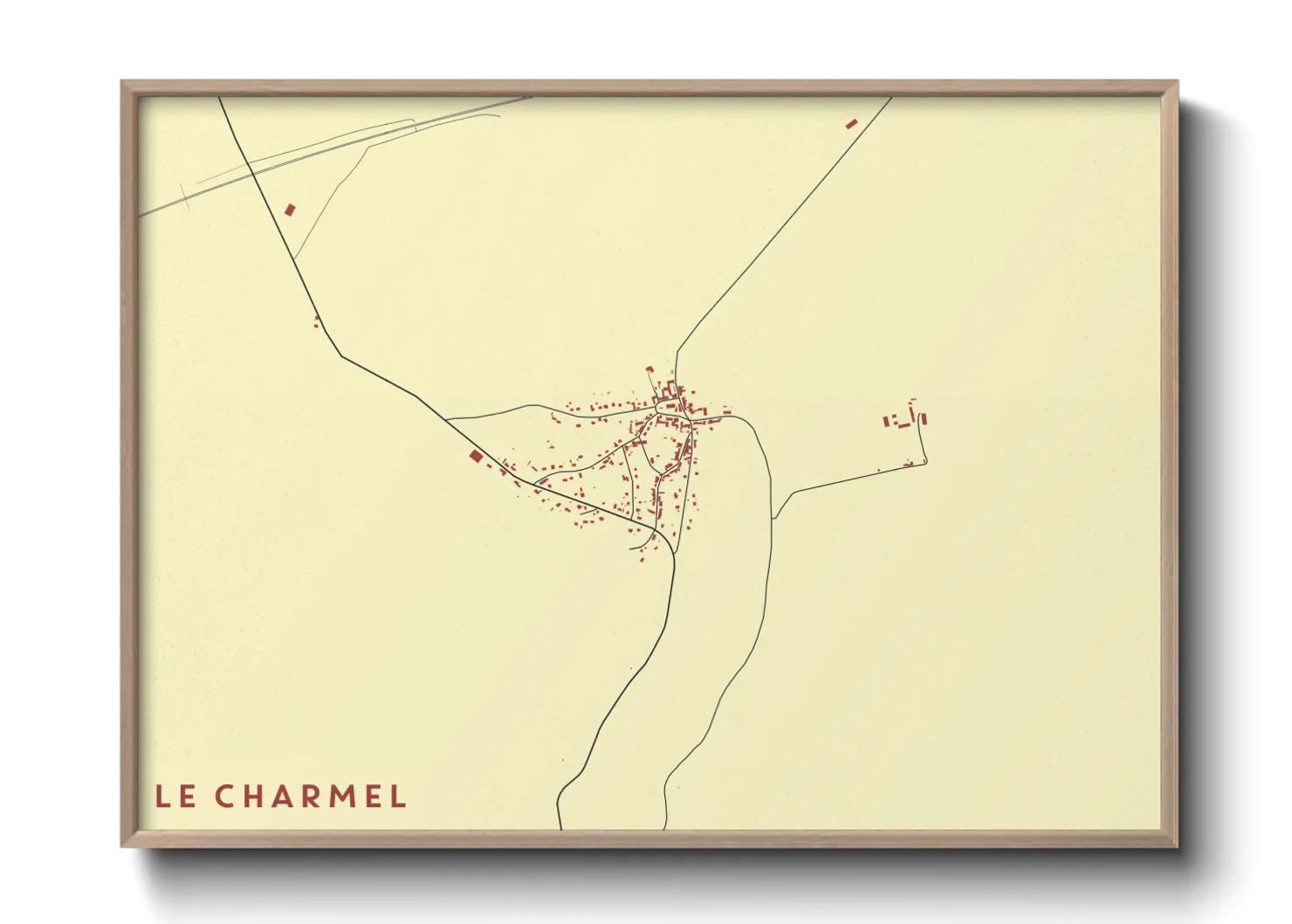 Une affiche de carte sur Le Charmel