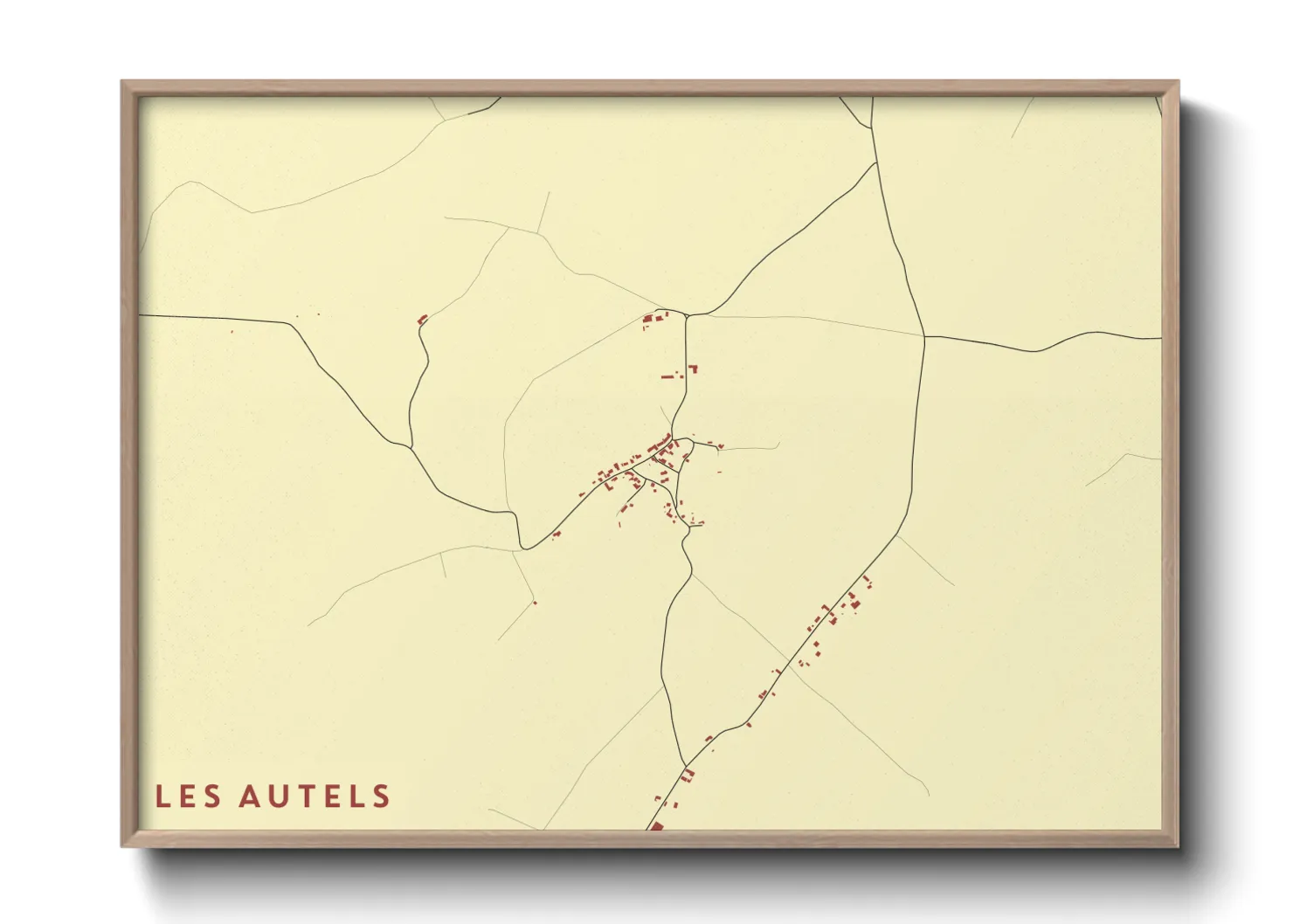 Une affiche de carte sur Les Autels