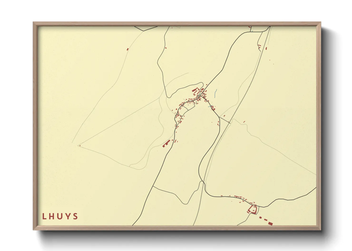 Une affiche de carte sur Lhuys