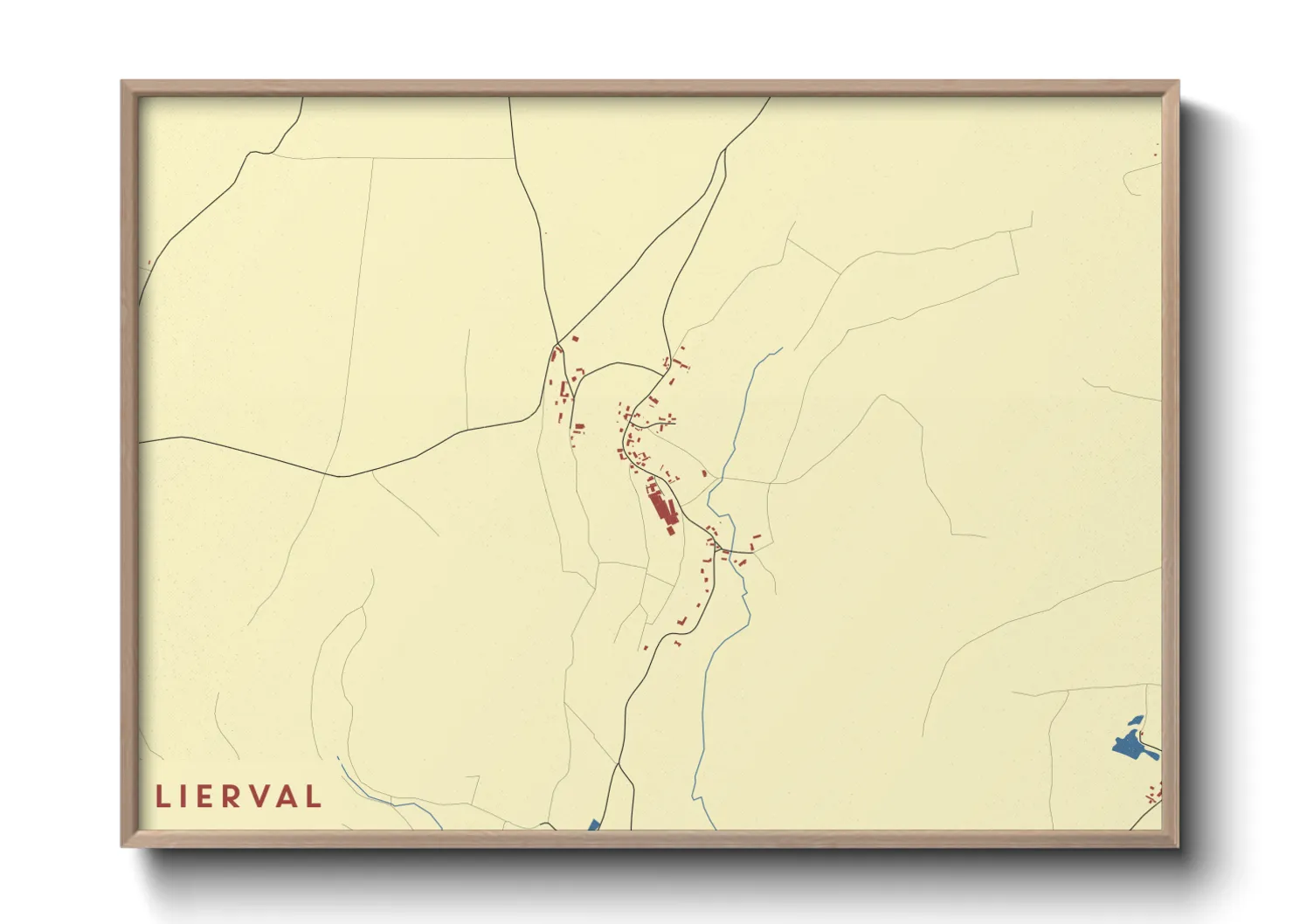 Une affiche de carte sur Lierval