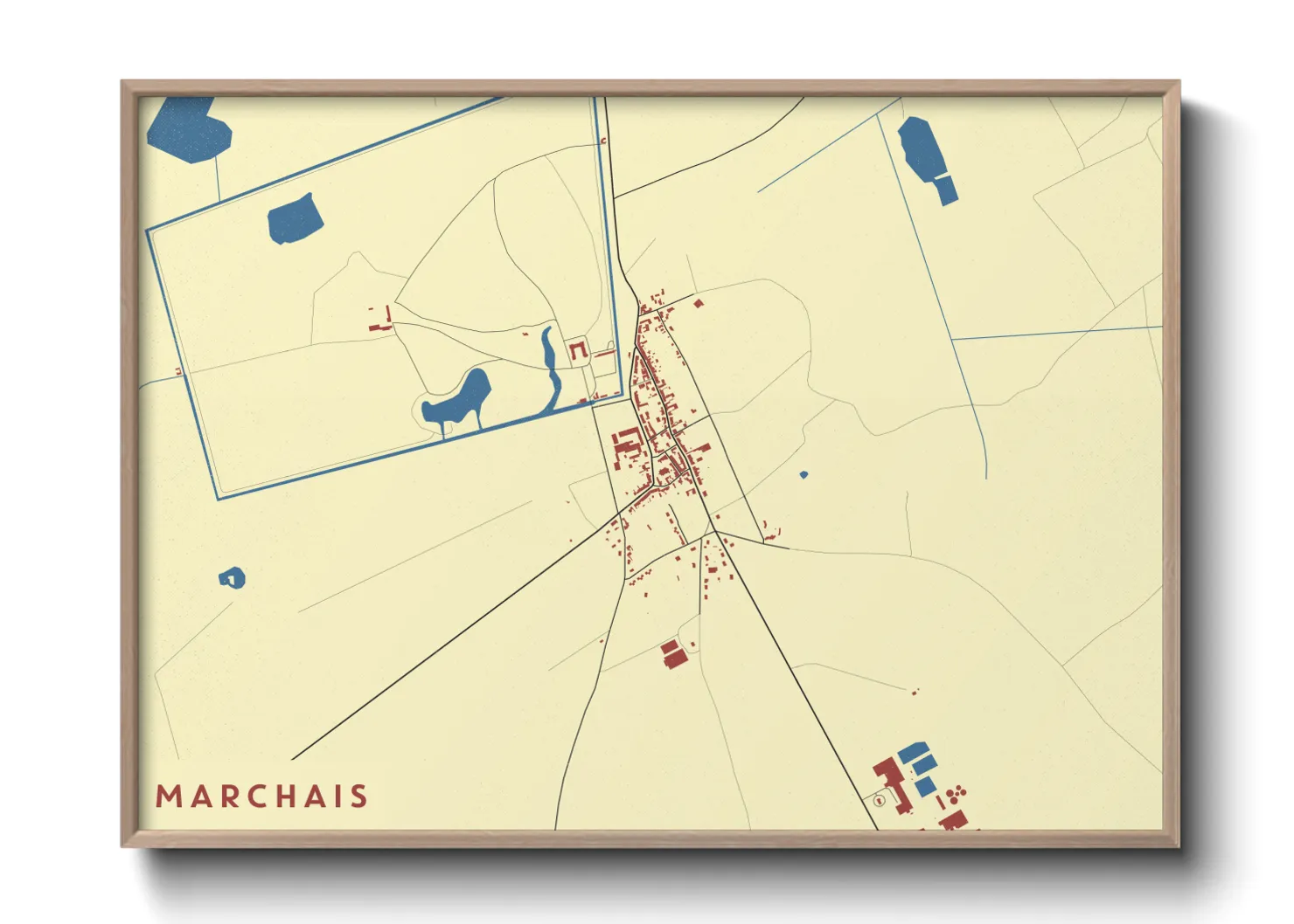 Une affiche de carte sur Marchais