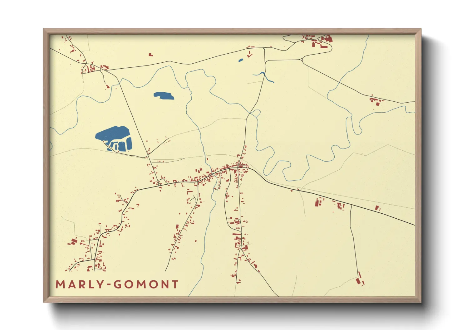 Une affiche de carte sur Marly-Gomont