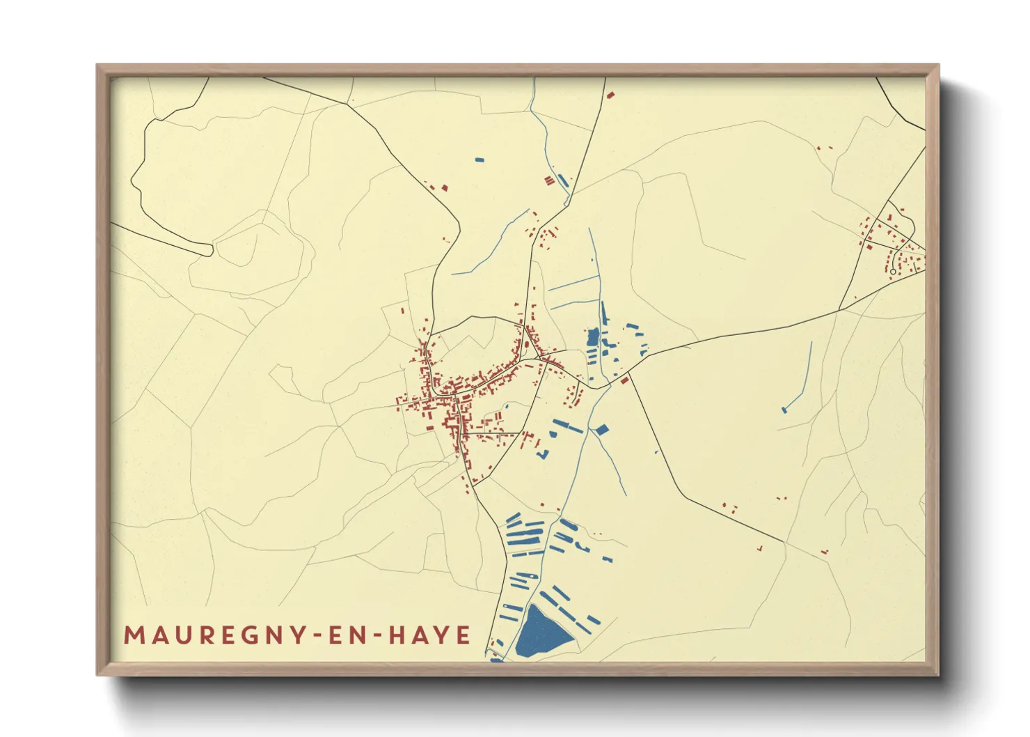 Une affiche de carte sur Mauregny-en-Haye