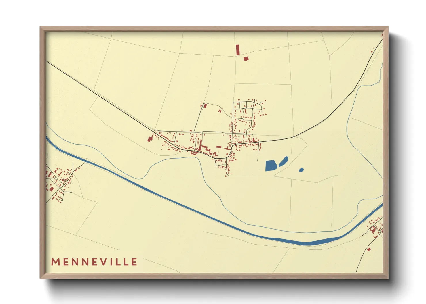 Une affiche de carte sur Menneville