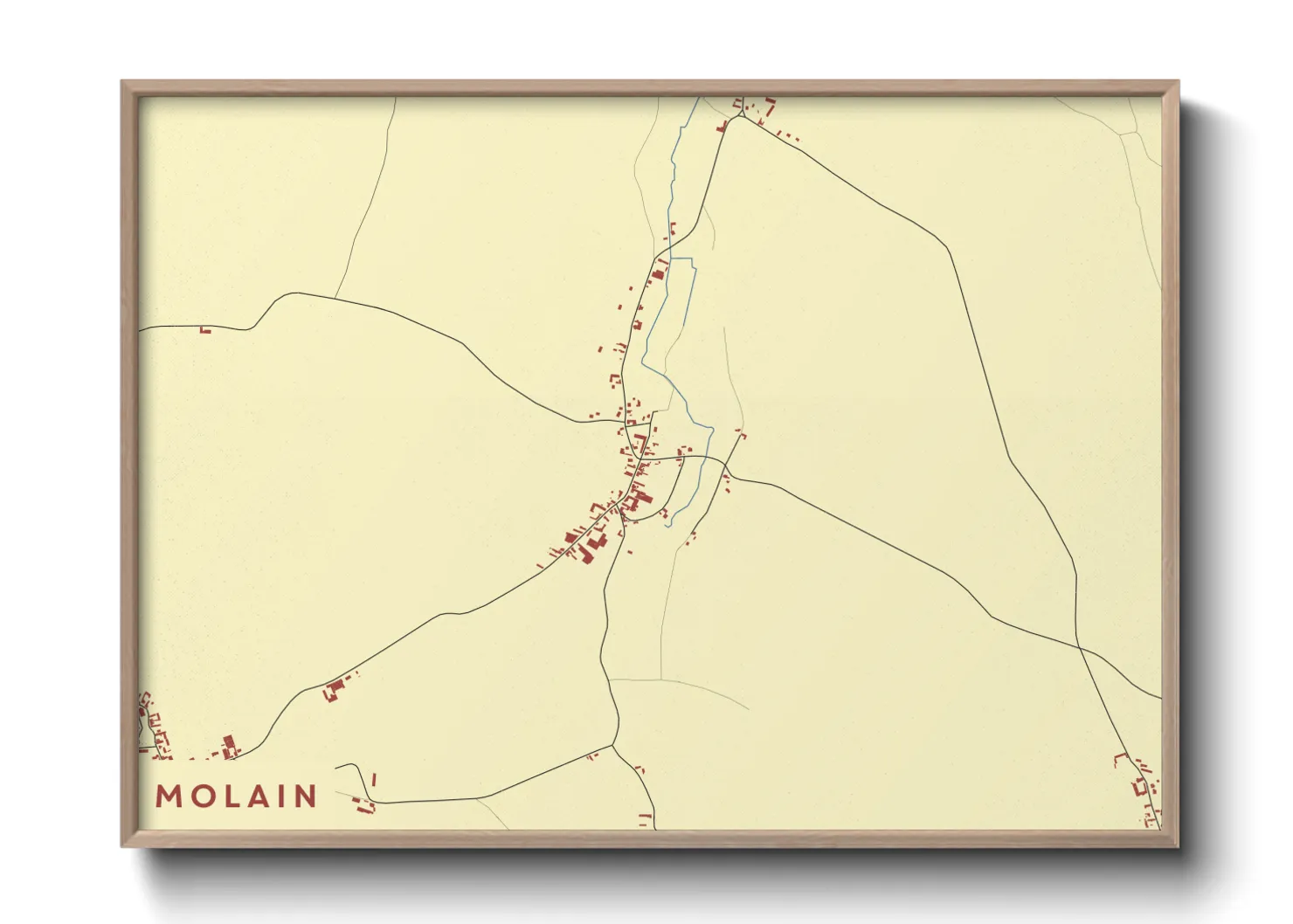 Une affiche de carte sur Molain