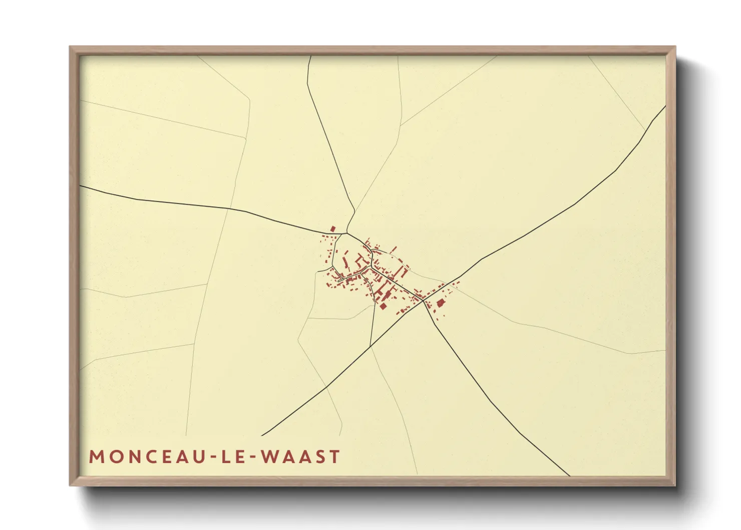Une affiche de carte sur Monceau-le-Waast
