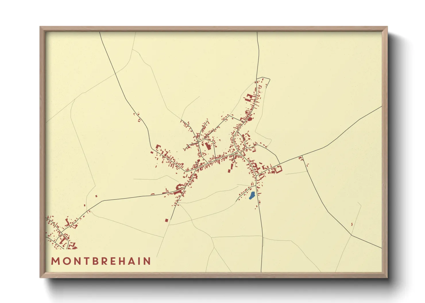 Une affiche de carte sur Montbrehain