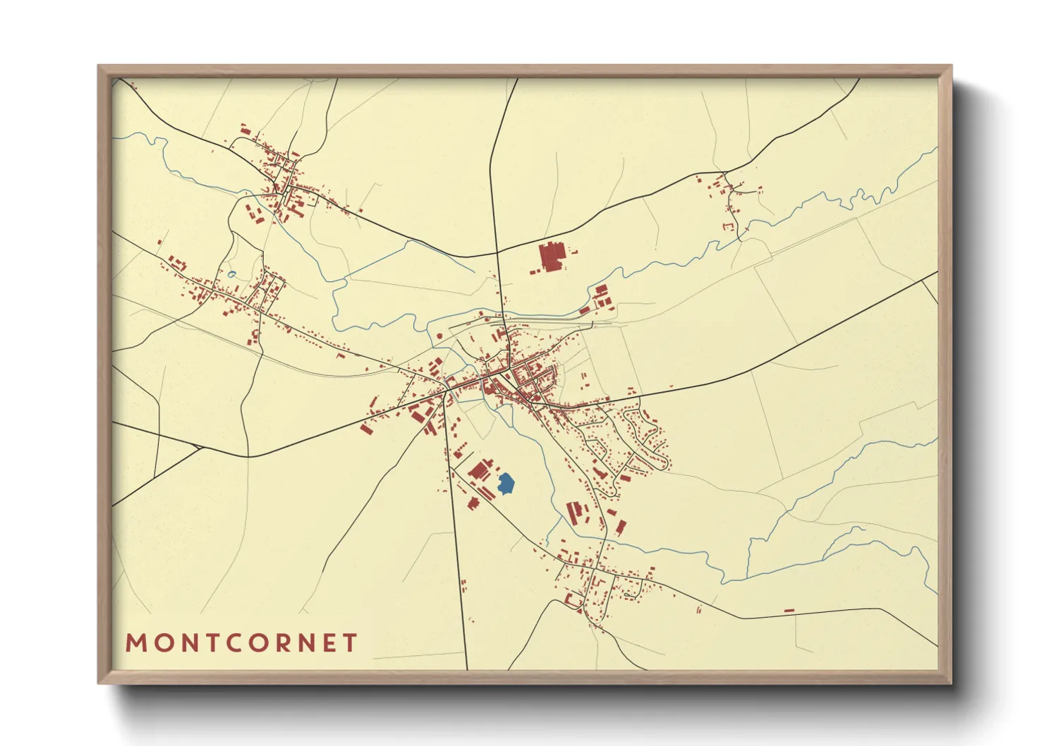 Une affiche de carte sur Montcornet