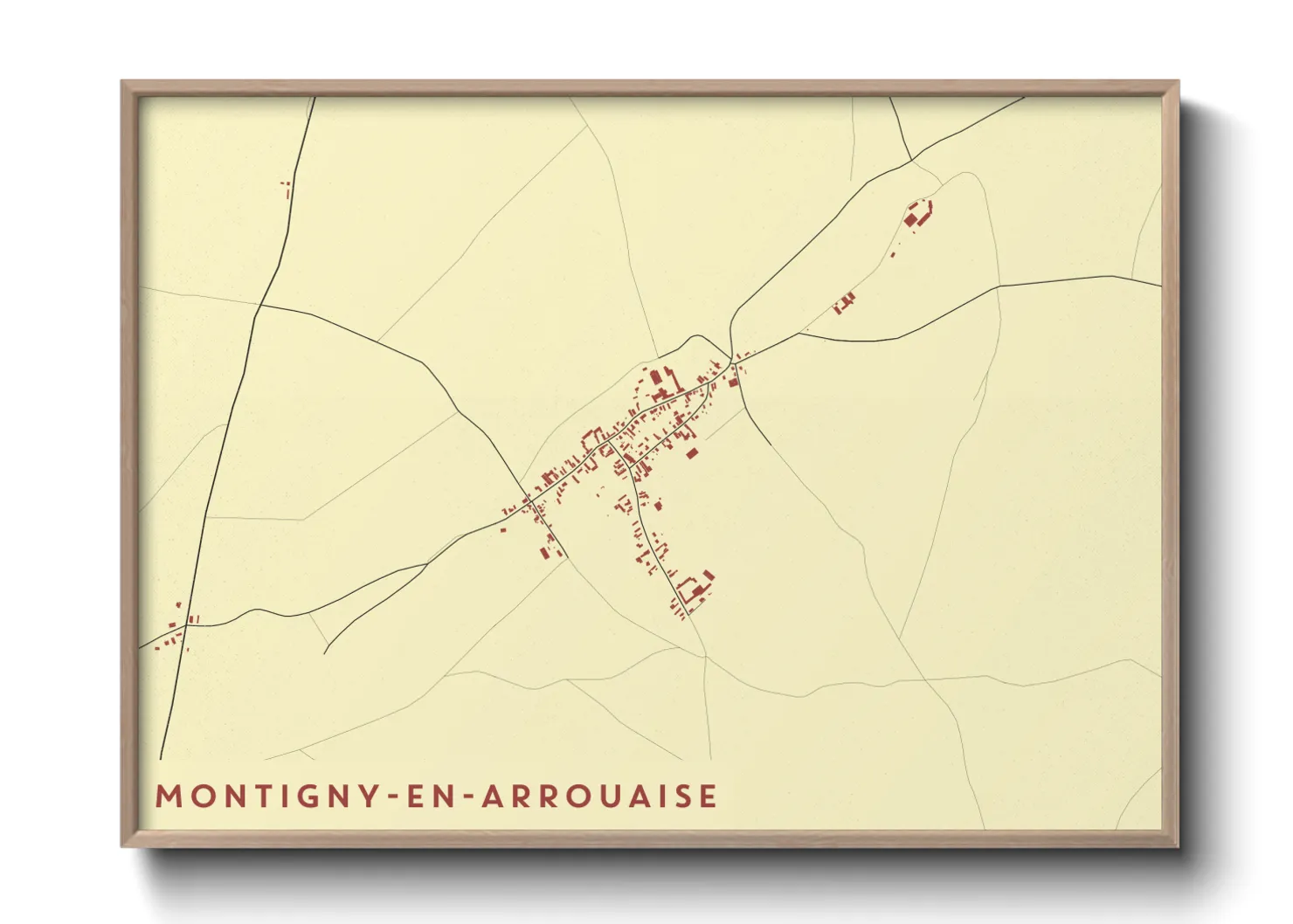 Une affiche de carte sur Montigny-en-Arrouaise