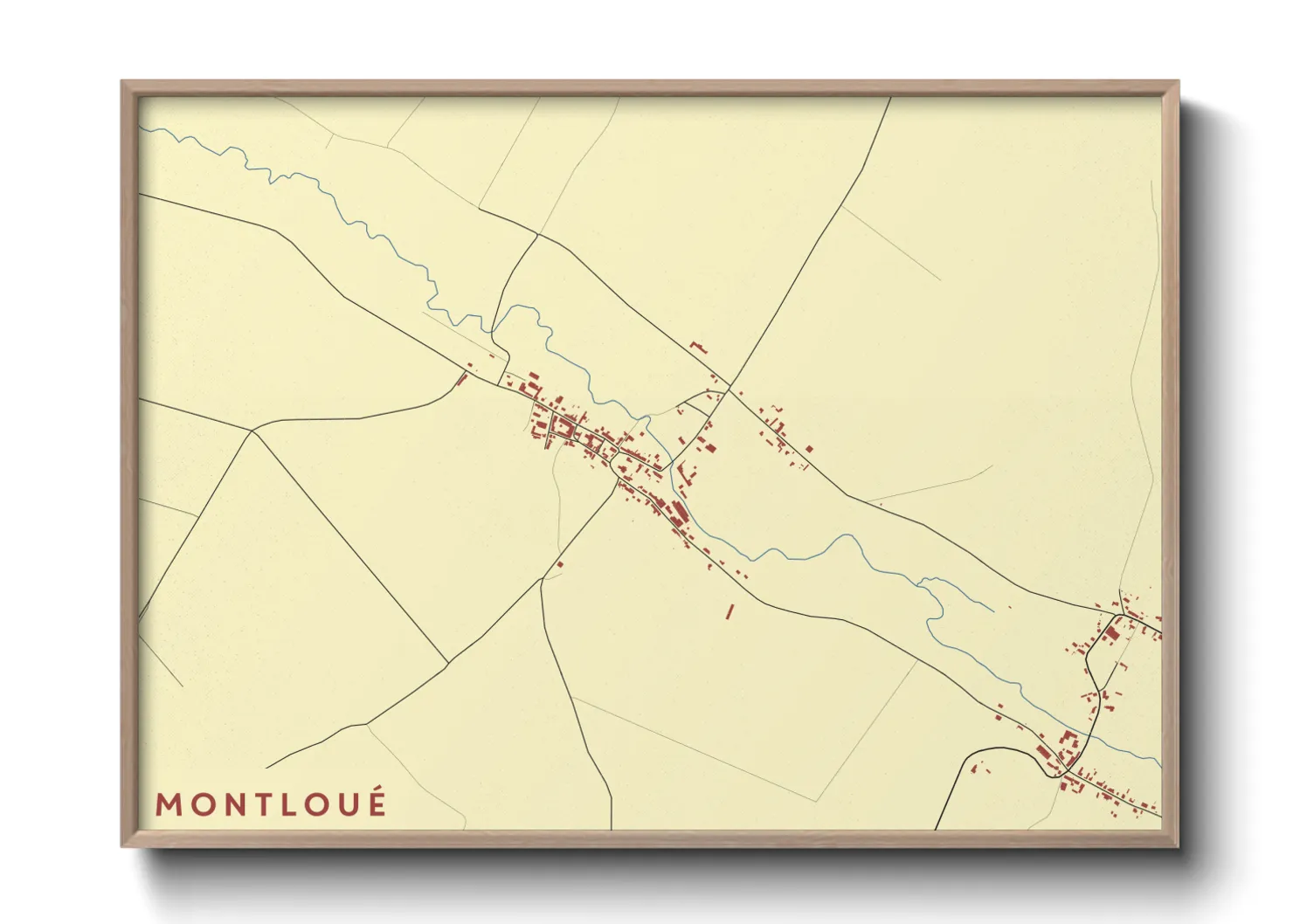 Une affiche de carte sur Montloué