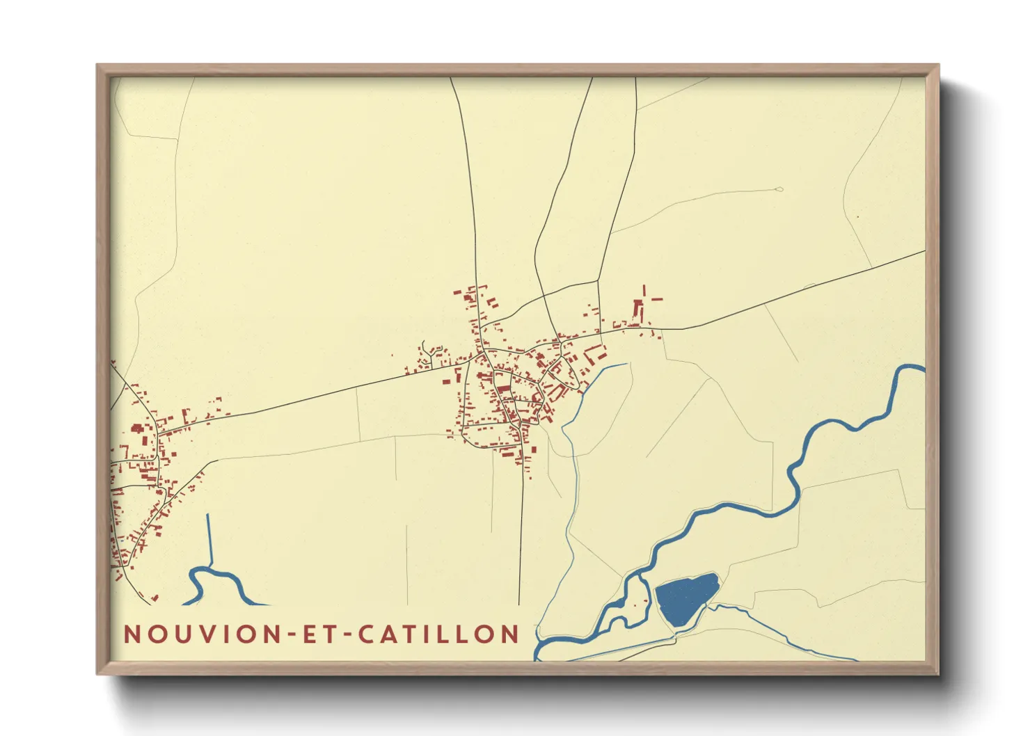 Une affiche de carte sur Nouvion-et-Catillon