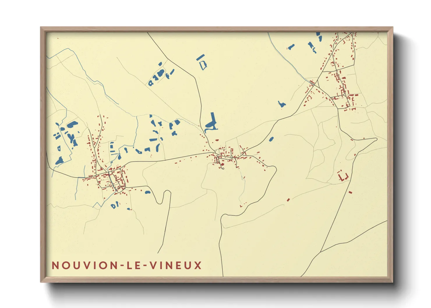 Une affiche de carte sur Nouvion-le-Vineux