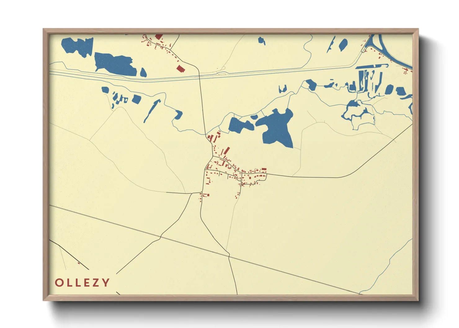 Une affiche de carte sur Ollezy