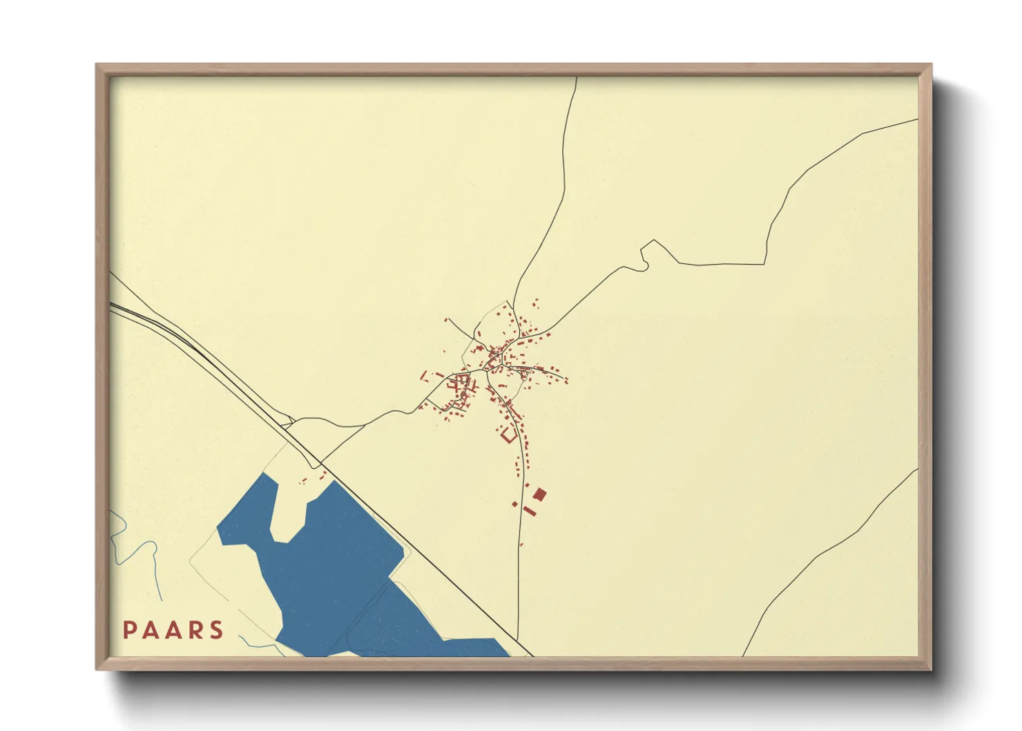 Une affiche de carte sur Paars