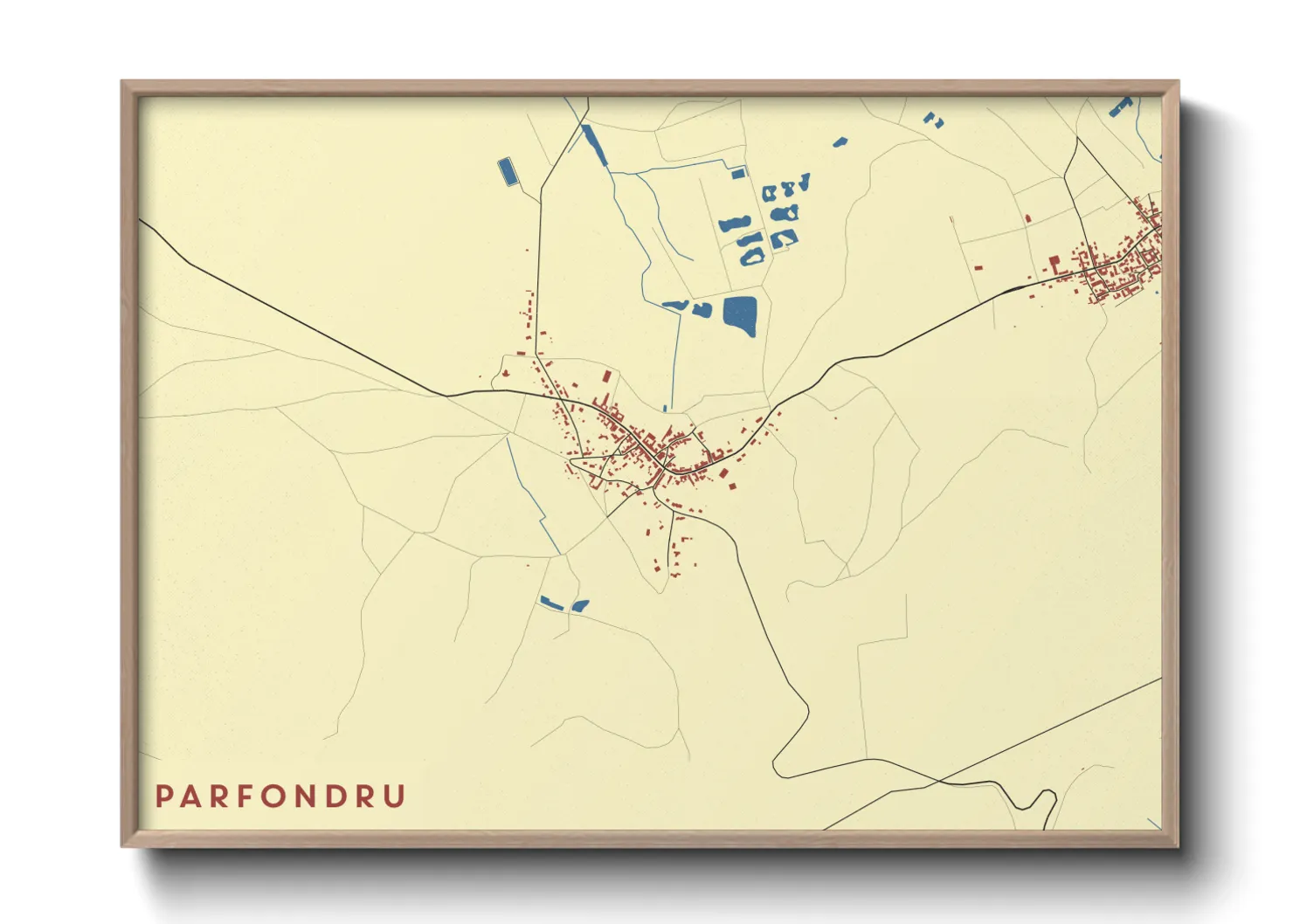 Une affiche de carte sur Parfondru